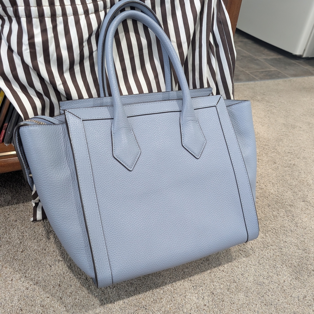 Henri Bendel Light Blue Satchel Bag - Picture 8 of 12